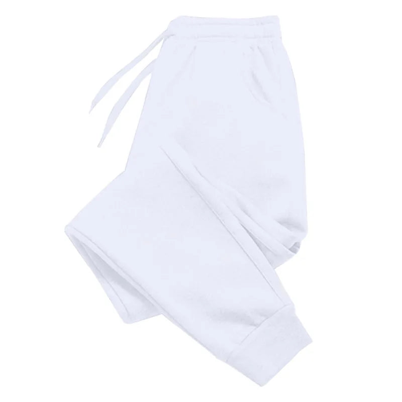 Blanco Color Pantalón De Chándal Deportivo Para Hombre Con Bolsillos